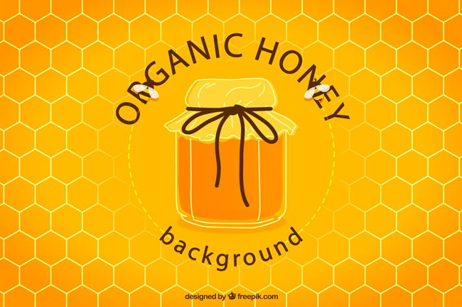 蜂蜜包装海报背景设计素材