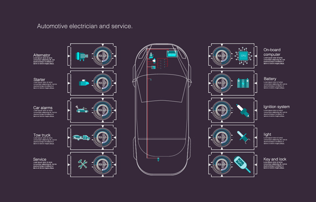 人工智能车辆行驶科技元素背景设计素材
