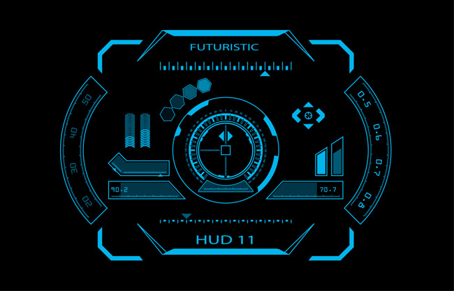 高科技仪表台矢量素材