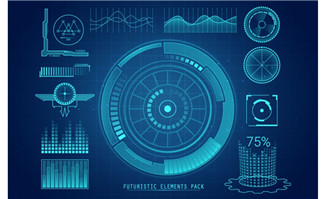 科技感ＨＵＤ界面设计元