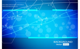 科技感蓝色背景矢量图