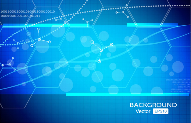 科技感蓝色背景矢量图