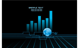商务数据图表科技背景设