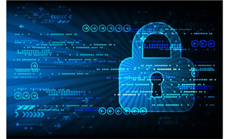 数据数码科技电子锁安全蓝色背景素材设计