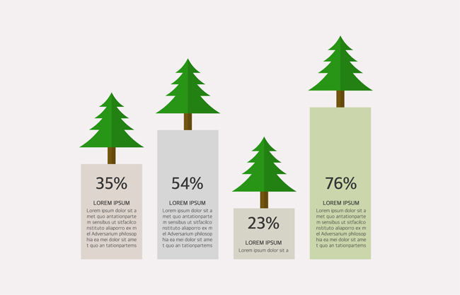 绿色环保图表设计图片矢量图
