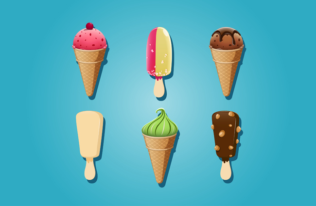 创意冰淇淋造型设计图标素材下载