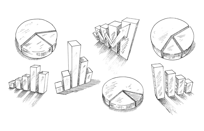 矢量手绘图表设计图片矢量图