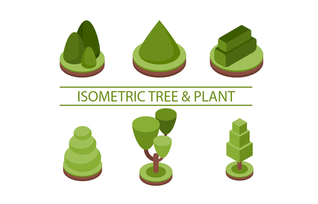 植物和树木造型设计矢量素材