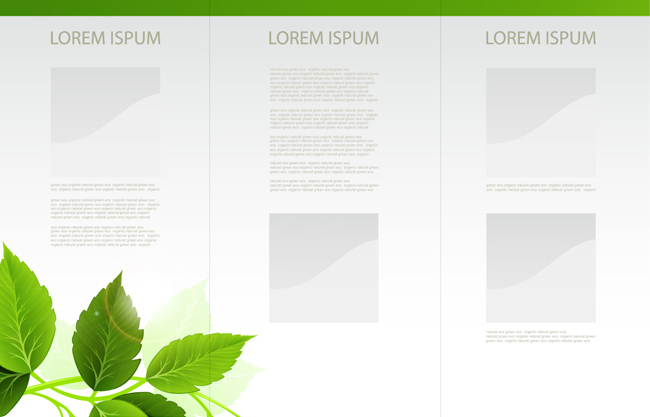 环保绿色树叶海报设计素材