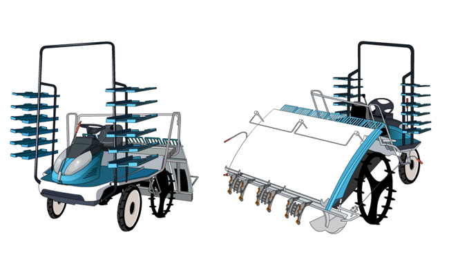 农用机械现代化农业手绘农机造型设计