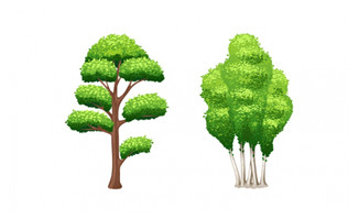 卡通绿植树木设计素材