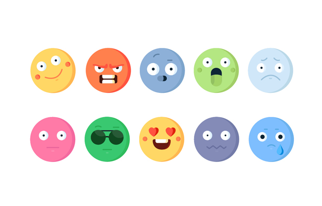 Emojie表情矢量图标图片