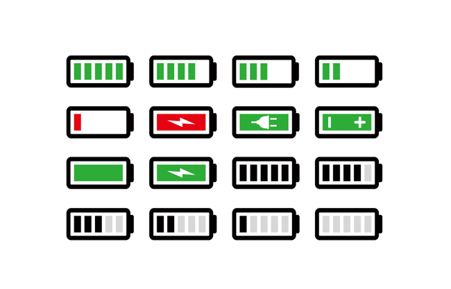 电池图标素材矢量图片