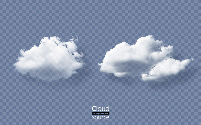 两朵小白云悬挂空中造型设计