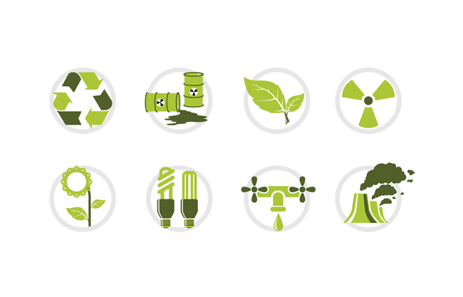 生态环保绿色图标图片