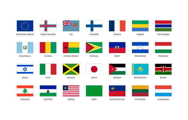 世界各国国旗区旗图标图片