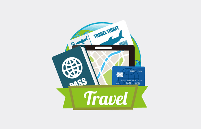 证件银行卡旅行装备元素素材设计
