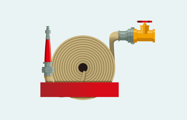 卡通消防器材矢量图素材免费下载