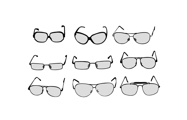 眼镜架子造型设计素材