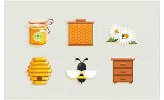蜂蜜矢量装饰图案