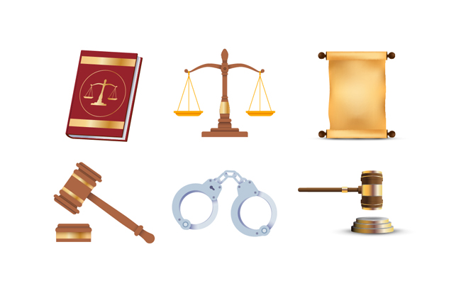 矢量法律律师元素图片