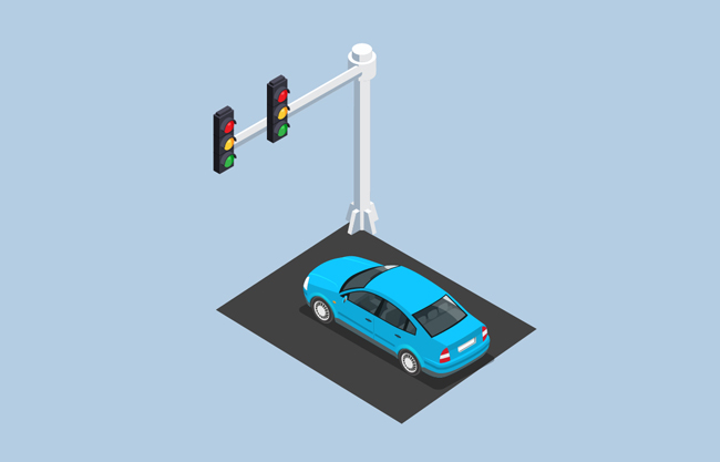 交通灯红绿灯汽车模型AI素材下载