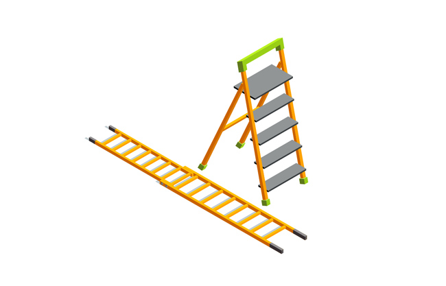 装修用梯子造型矢量素材