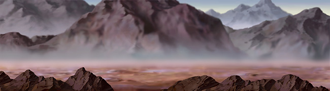 雨蒙蒙的远山动画长镜头背景设计