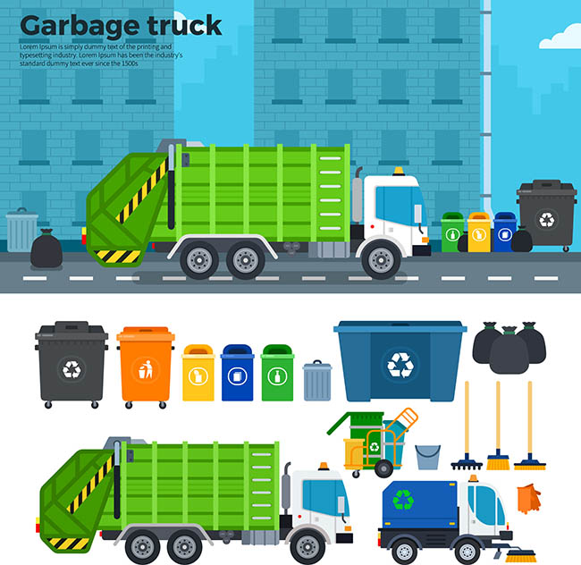 垃圾回收环保垃圾分类主题海报背景