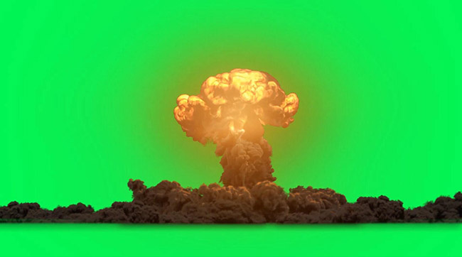 绿幕爆炸特效动画视频素材