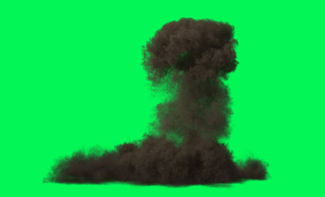 爆破地面爆炸视频特效绿幕素材