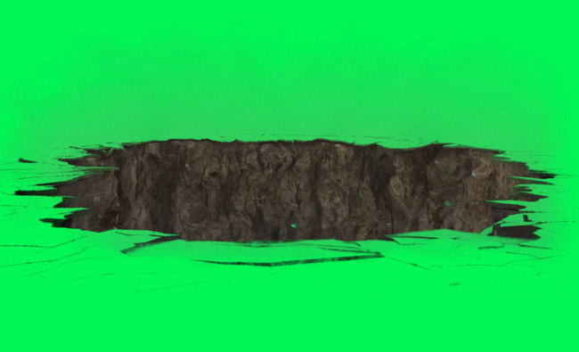 中间出现裂缝大坑的动画特效视频素材