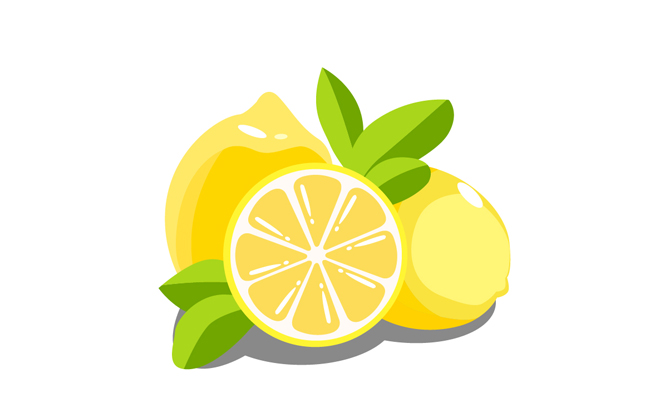 卡通食物水果柠檬矢量插画