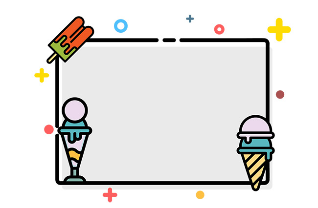 卡通冰淇淋雪糕mbe风格创意背景设计