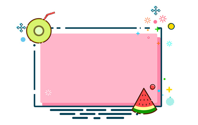 西瓜猕猴桃水果mbe扁平化图标设计