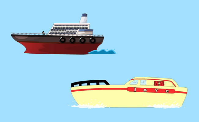 海上航行的大型游轮动画视频素材