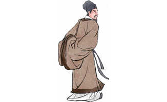 中国古代卡通人物背手的