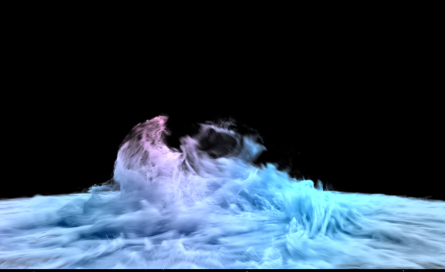 涌起的蓝色云雾彩色特效动画视频素材