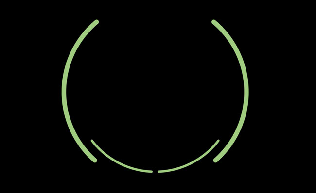 绿色线条圆圈动画特效素材