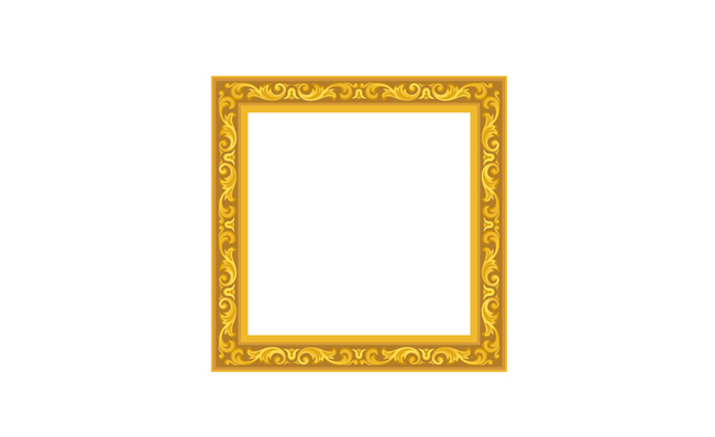 金黄欧式华丽相框边框元素