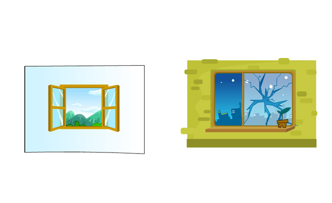打开窗户的动画效果an动漫视频素材