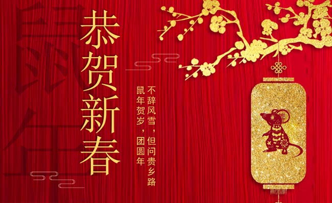 新年简洁线条风格设计PPT模板素材