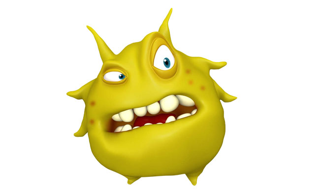 三维青黄色卡通怪物表情设计图片素材
