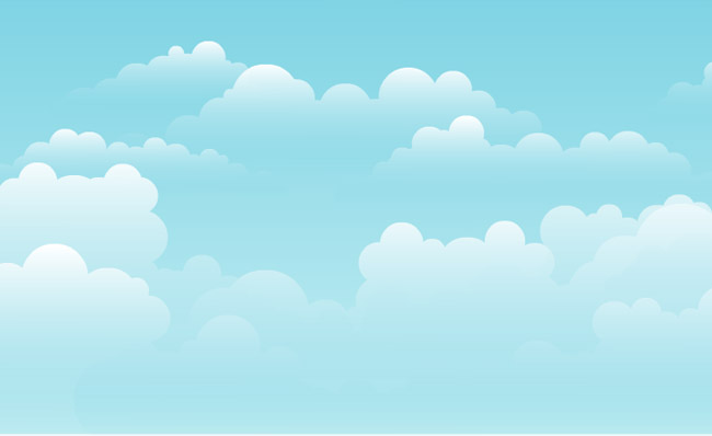 蓝天飘动的白云背景二维动画短片视频模板
