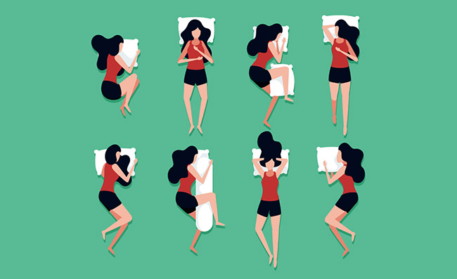 人物睡觉的各种姿势动作分解图