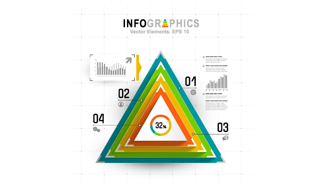 三角形信息图表序号素材