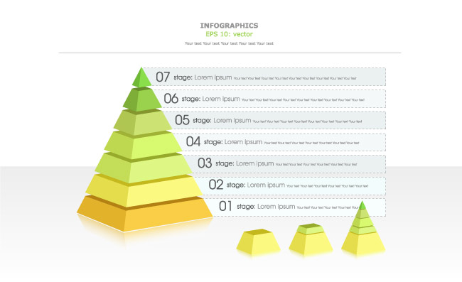 三角形立体图表素材