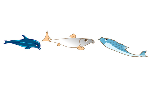 深海鱼类卡通动漫动作小动画模板素材
