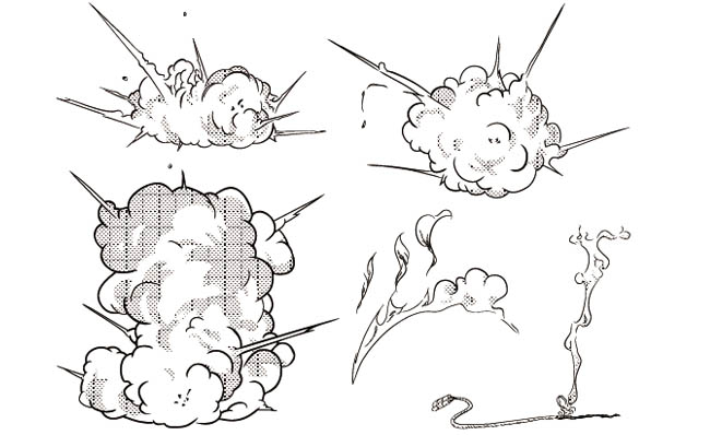 二维漫画制作各类爆炸特效png图片素材