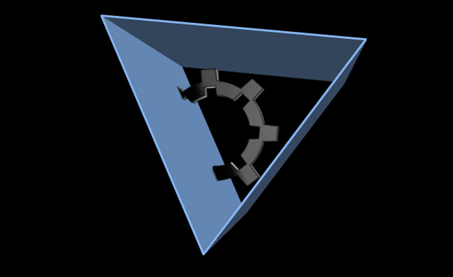 立体三角形机械主题转场动画an模板素材